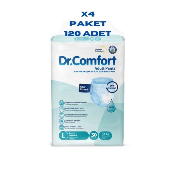 Dr.Comfort%20(L)%20Külotlu%20Hasta%20Bezi%20Emici%20Külot%20120%20Adet